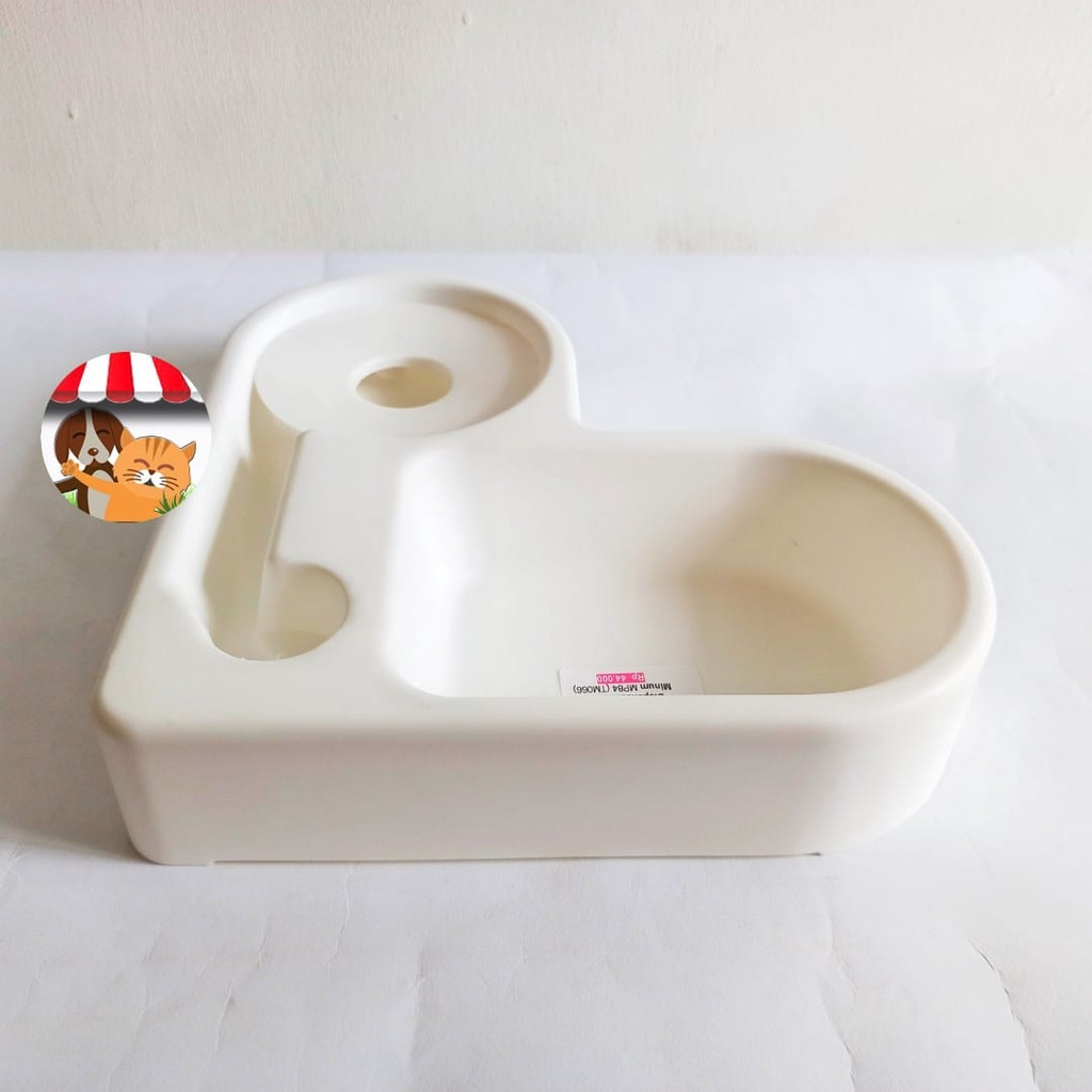 Bowl Sudut / Tempat Makan Minum Dispenser MP84 Kucing Anjing Kelinci