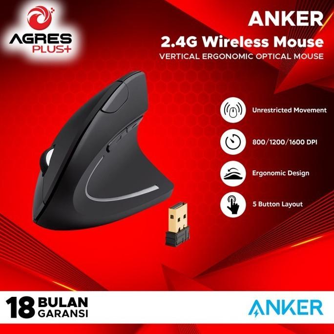 ANKER Wireless Vertical Ergonomic Mouse Super DPI A7852