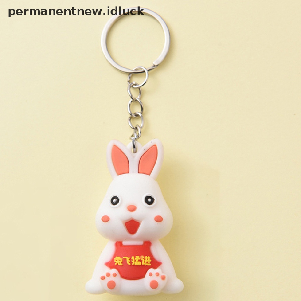 [luckypermanentnew] 2023tahun Baru Kelinci Gantungan Kunci Kartun Fortune Rabbit KeyChain Mobil Gantungan Kunci Cincin Mahasiswa Pasangan Tas Liontin [ID]