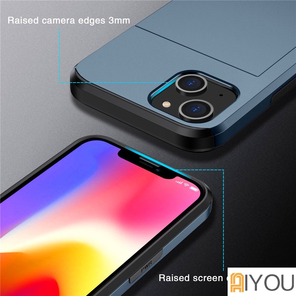 Untuk iPhone 14pro Max 13pro Max 12pro Max 11pro Max Xs Max Xr X Casing Armor Keras Tahan Guncangan Mewah Dengan Slot Kartu