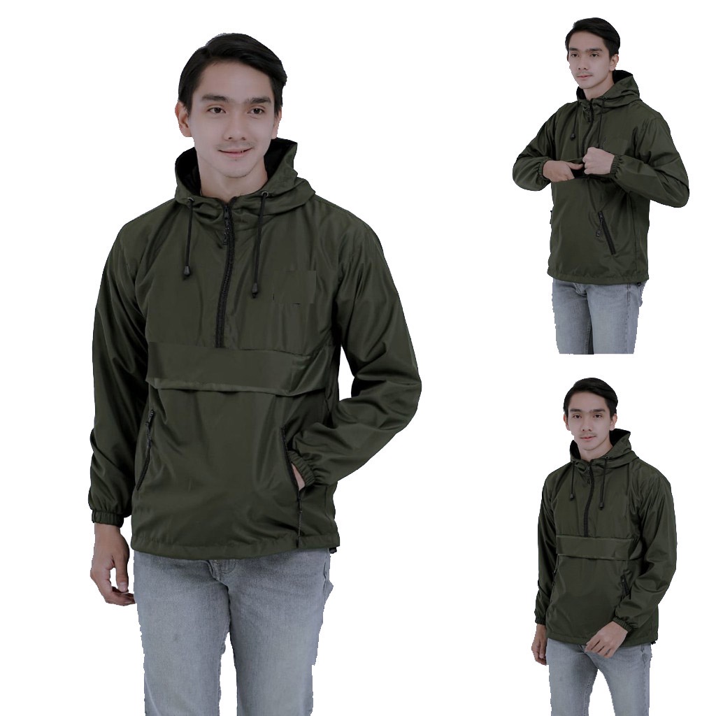 JAKET COUGLE POLOS - JAKET PARASUT PRIA WANITA / BAYAR DI TEMPAT