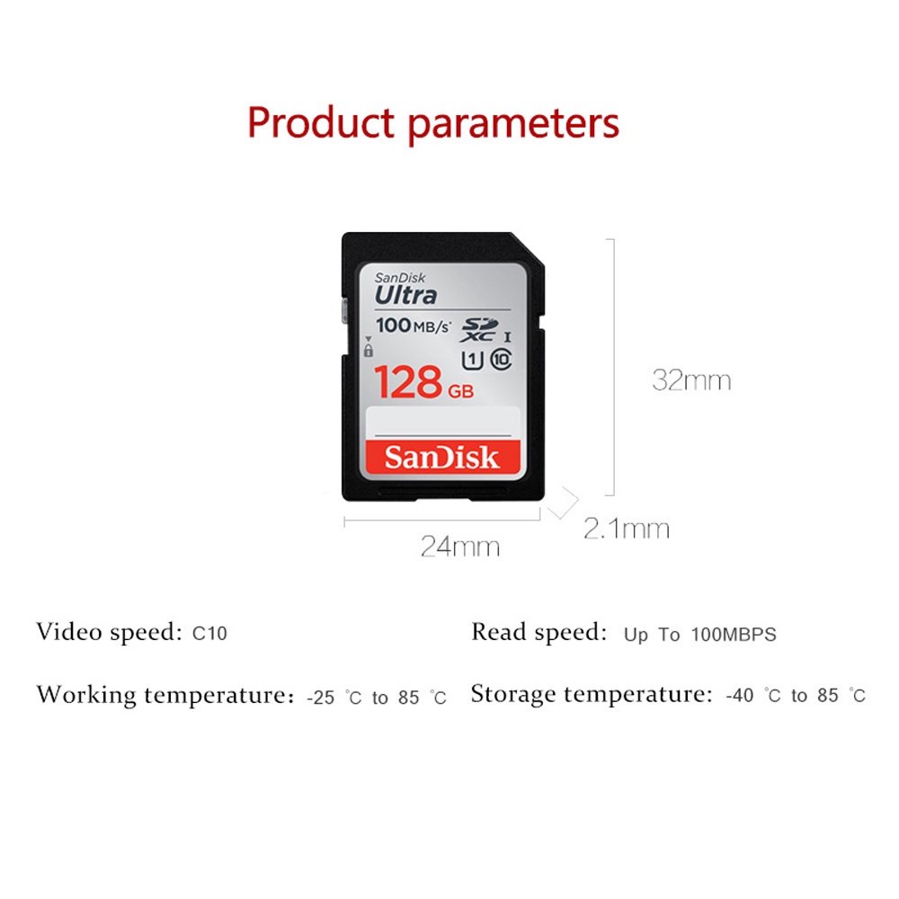 Sandisk SD kartu memori kecepatan tinggi kamera kartu besar 32 GB 64 GB 128 GB kartu memori kamera