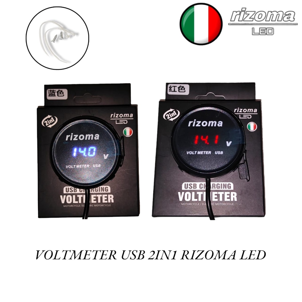 PROMO VOLTMETER AKI BULAT RIZOMA PLUS USB UNIVERSAL NMAX PCX AEROX VARIO 150 MIO BEAT VARIO DLL