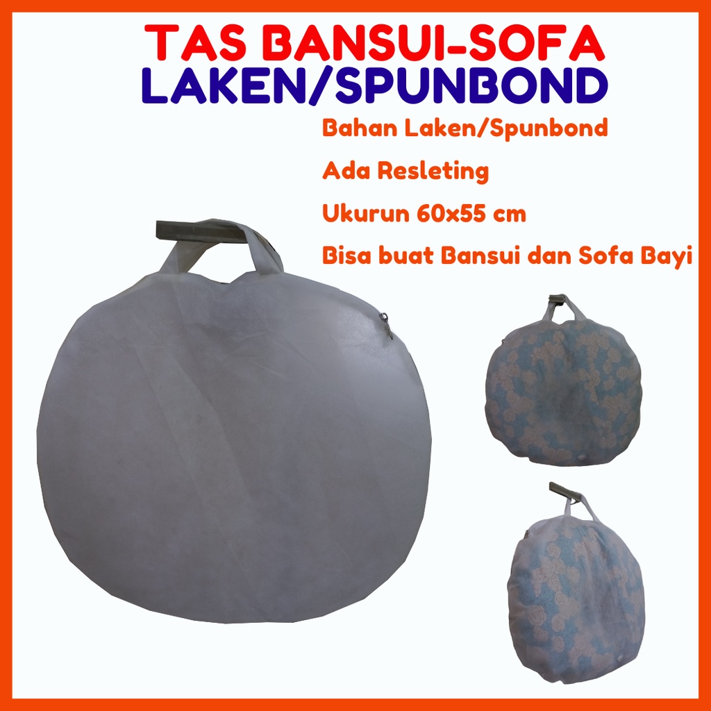 Tas Bantal Ibu Menyusui Sofa Bayi dari Laken SpunBond Jumbo Ukuran 60 x 55 cm Pakai Resleting Bagus dan Murah Premium