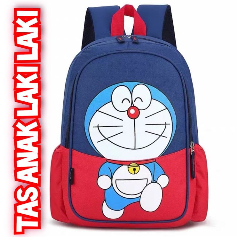 samasuka.shop - Tas Anak Laki Laki PAUD TK SD Kelas 1 2 3 Karakter Kartun Lucu Doraemon Keren Murah