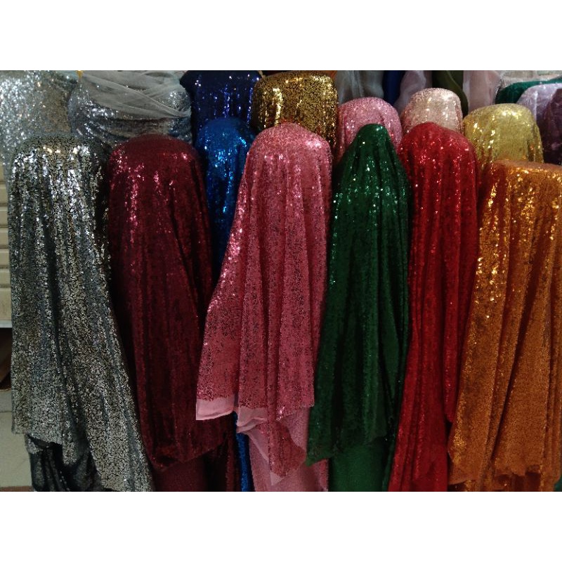 bahan kain sequin/seribu payet