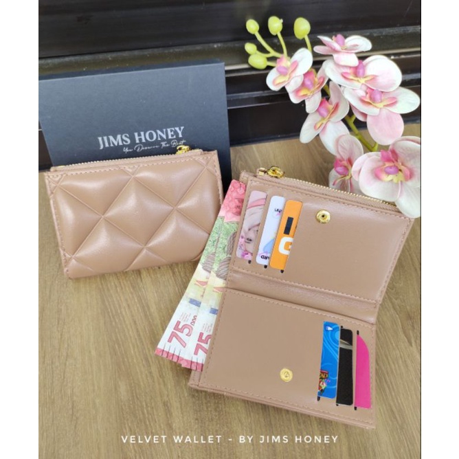 VELVET WALLET ❤️FREE BOX❤️ DOMPET LIPAT JIMS HONEY