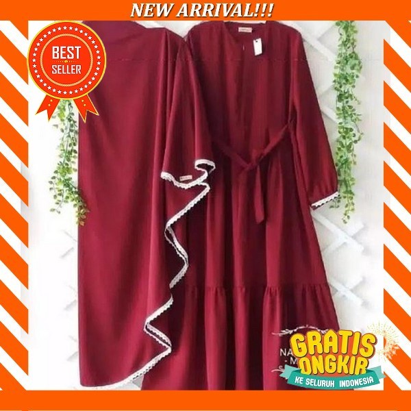 Kem_Store - Denada Syari / Gamis Syari Set Khimar / Gamis Syari Wanita Terbaru 2021 / Gamis Plus Ker