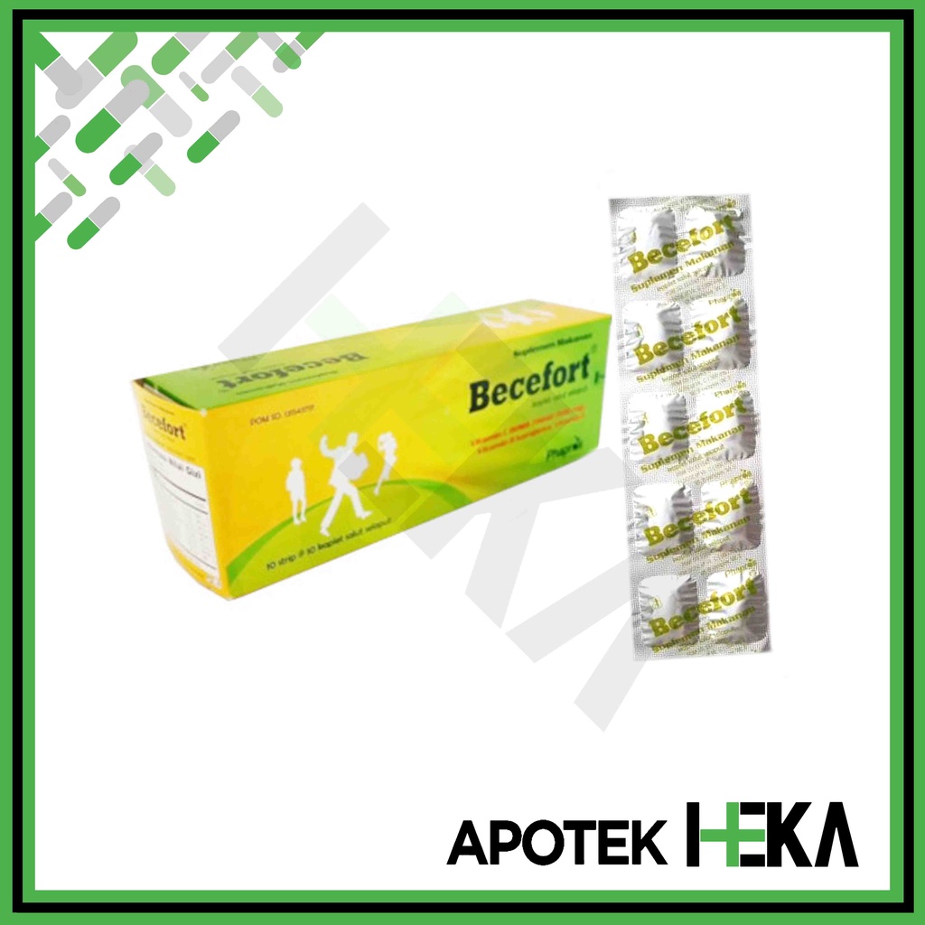 Becefort Box isi 10x10 Tablet - Multivitamin Daya Tahan Tubuh (SEMARANG)