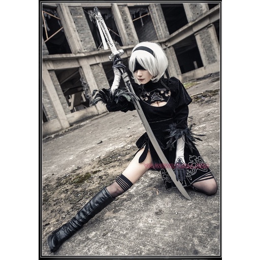 UWOWO Game Nier: Automata 2B Cosplay Costume YoRHa No.2 Type B Base 2B Cosplay New Design Halloween Christmas Costume