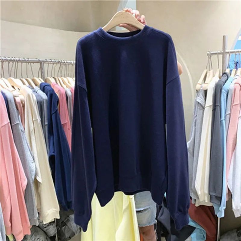 ✜❃[Pengiriman dalam 48 jam] Sweater tipis musim semi dan musim gugur wanita 2021 baru trendi ins fried street versi Korea longgar vintage mantel garam vintage