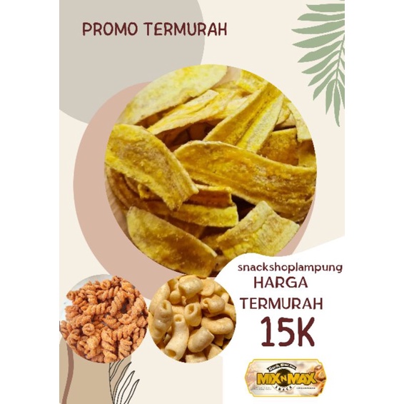 TERMURAH KERIPIK KRIPIK PISANG KEPOK ANEKA RASA COKLAT KEJU GREENTEA LAMPUNG