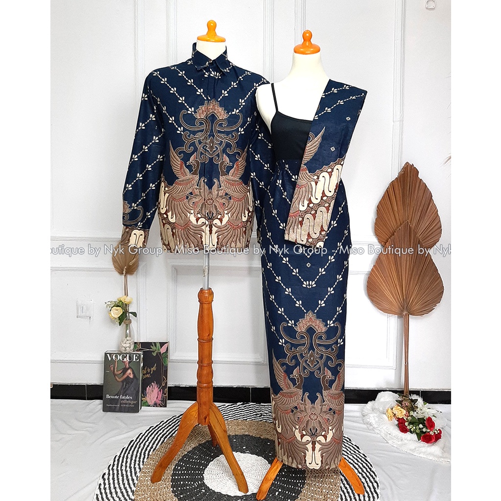 MISO BUTIK - Rok Span Terbaru Free Selendang Rok Batik Mikaila - Rok Kemeja Lengan Panjang Katun Prima Halus Adem - Set Couple Batik Sarimbit Keluarga - Batik Rok Kemeja Modern 2023