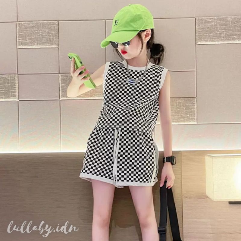 CS206 CropTop set | Setelan Crop + Celana Anak Perempuan | Baju Anak