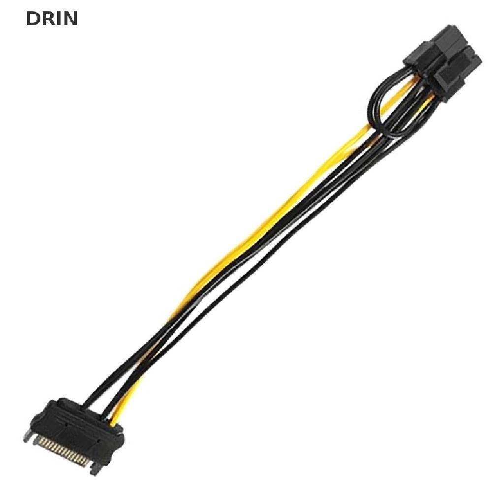 Dr 15pin SATA Male To 8pin PCI-E Kabel Power Supply Untuk Graphics Video Card vn