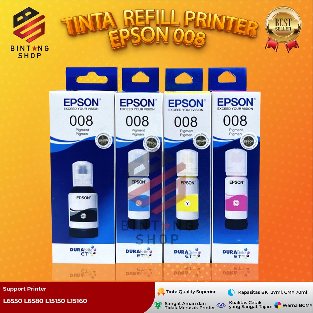 Tinta Epson 008 Tipe Printer L6550 L6580 L15150 L15160