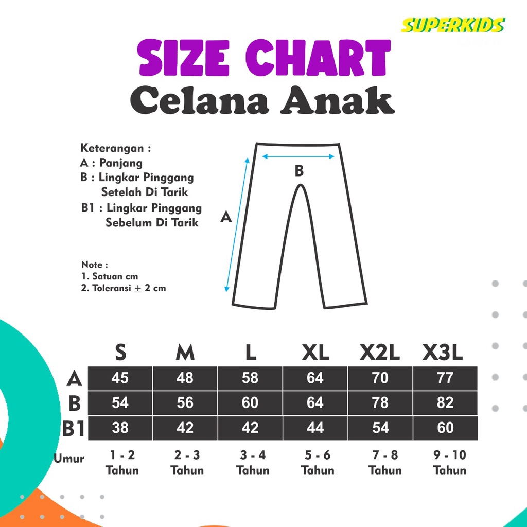 Celana Anak Perempuan Chinos Chino Panjang 1 - 10 Tahun