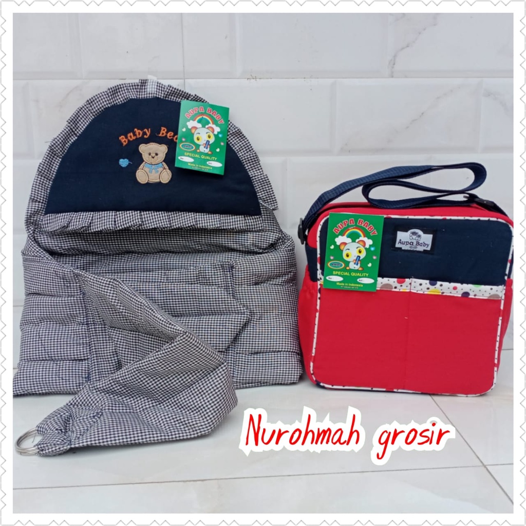 Paket 2IN1 Tas Bayi SP Dan gendongan samping kotak