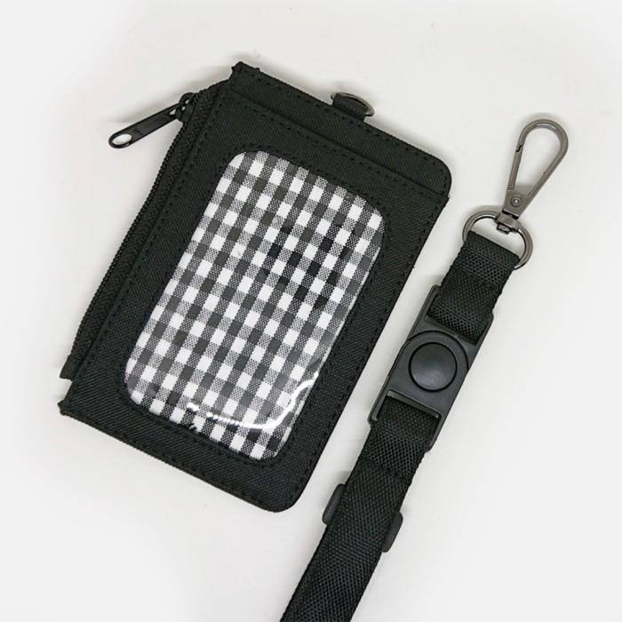 

ID card holder / dompet id card & tali gantungan - black