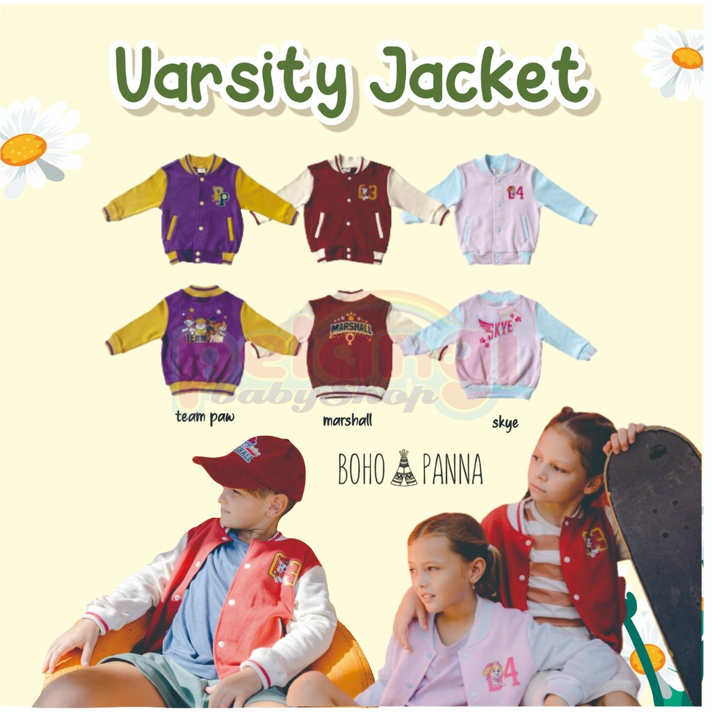 BOHOPANNA | BOHO | BOHO PANNA VARSITY JACKET | JAKET ANAK ANAK | JAKET KEKINIAN | JAKET HITS BOHOPANNA | JAKET LUCU ANAK