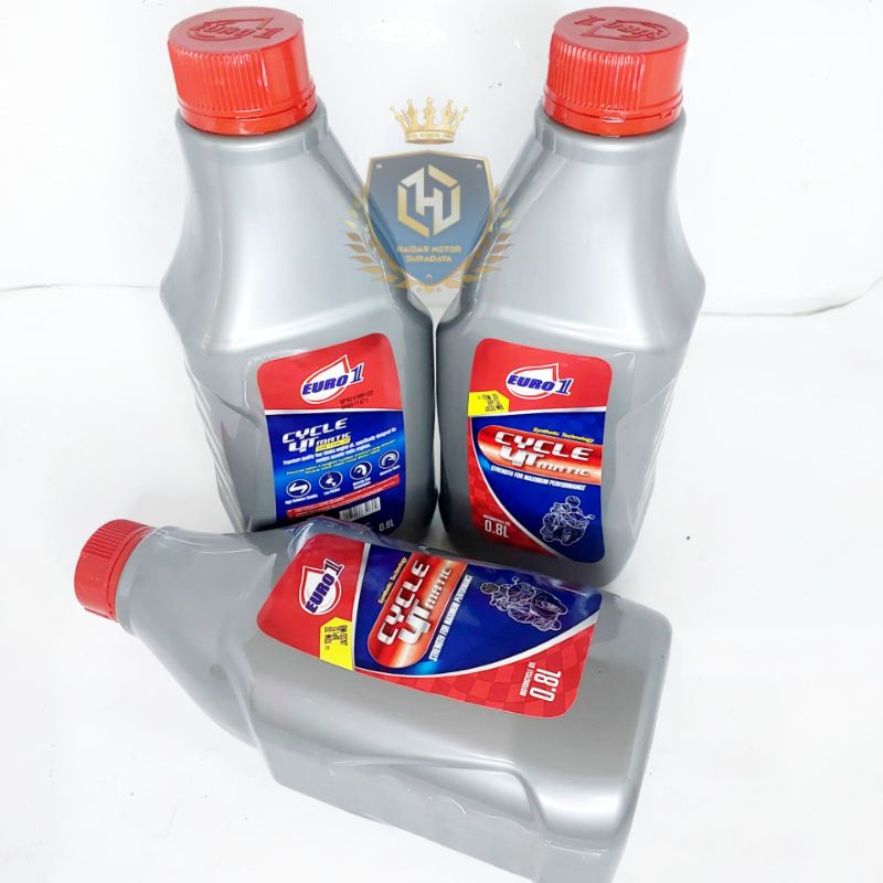 Oli mesin matic Euro1 4T SAE 10W-30 JASO MB API-SL 0.8lt oli mesin Euro1 cycle matic 4T Syntetic