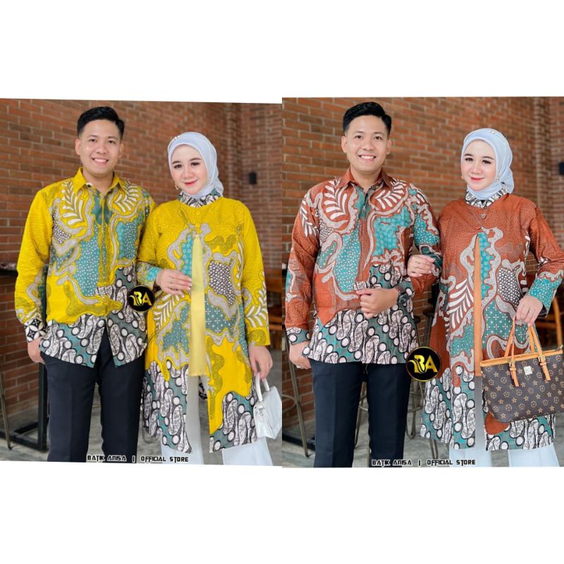 NEW COUPLE TUNIK KEMEJA PANJANG MOTIF TERBARU LAGI VIRAL