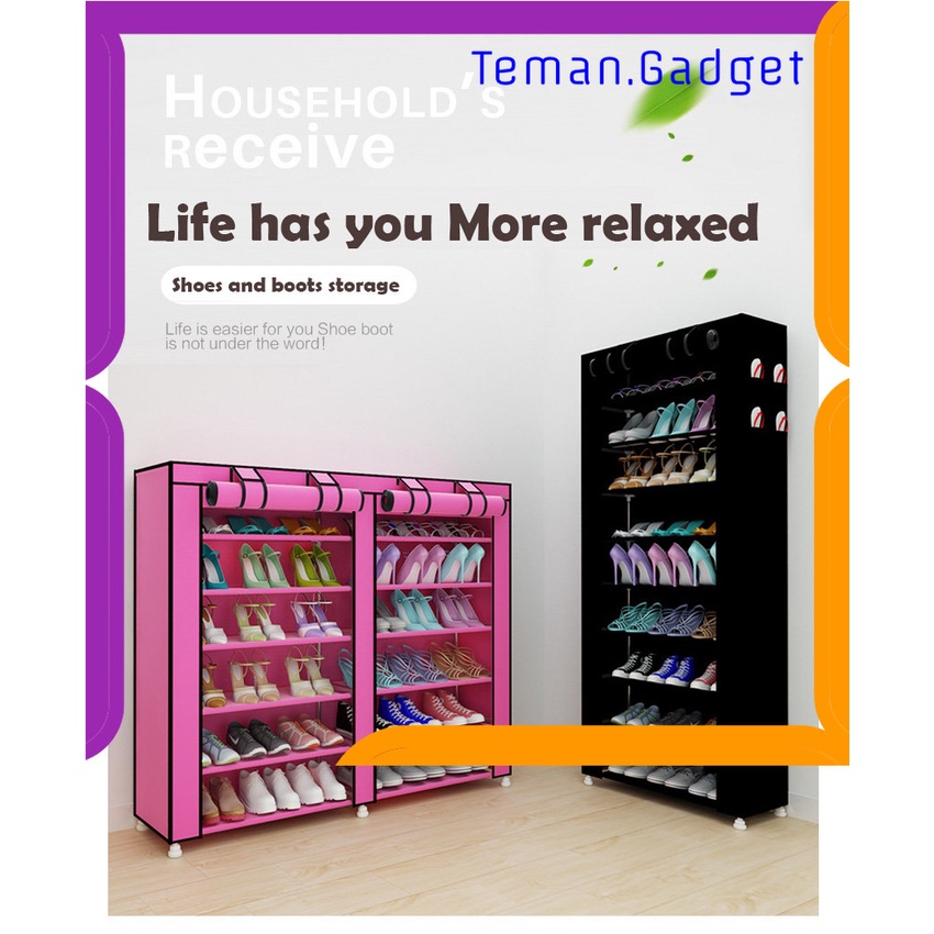 TG-RAK HappyLife Rak Sepatu Kabinet Susun Rakitan DIY - F-12