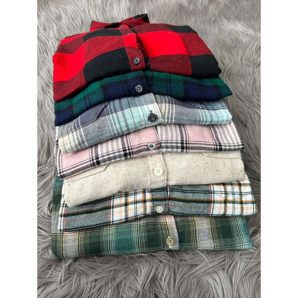 Flanel clasic shirt/ready sampe big size