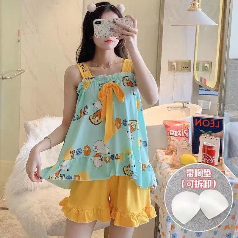 Piyama wanita tali satu import/baju tidur wanita import+busa/Piyama murah/Piyama wanita