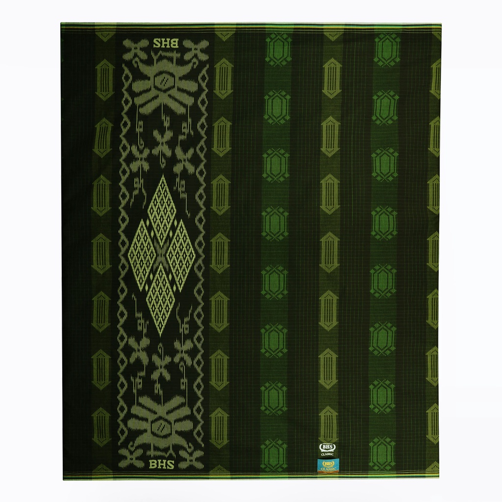 Sarung BHS Classic Gold Motif DKB Hitam Hijau / BHS DKB
