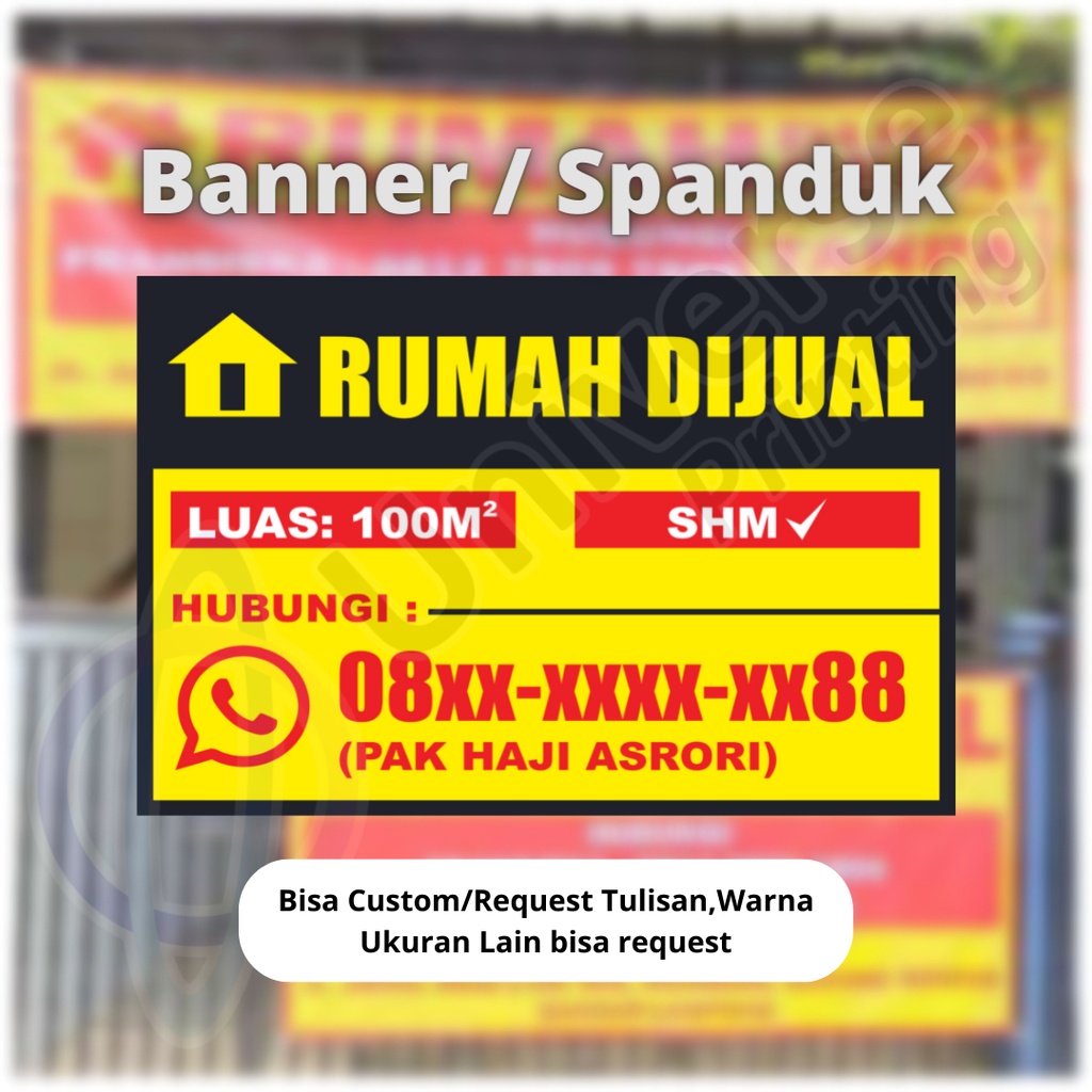 Cetak Spanduk Jual Ruko Property Banner Sewa Ruko