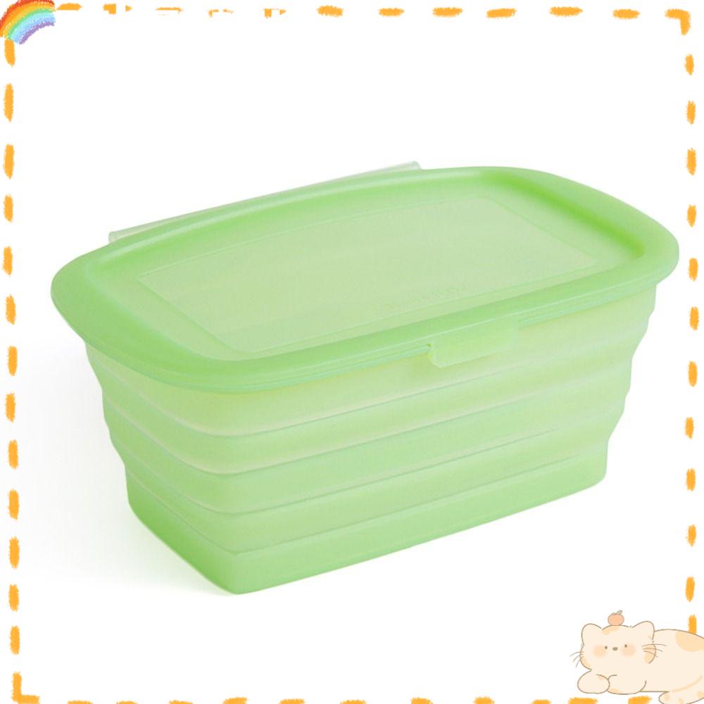 Solighter 1pcs Kotak Makan Lipat Salad Bowl Wadah Penyimpanan Collapsible Silicone