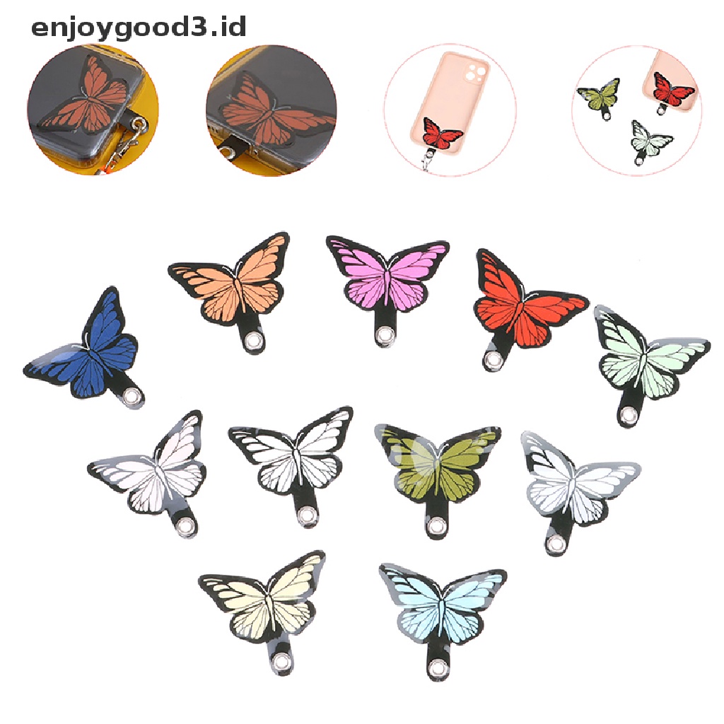 [Rready Stock] Ponsel Kupu-Kupu Kartu Paking Kalung Klip Snap Aksesoris Kabel Gantung (ID)