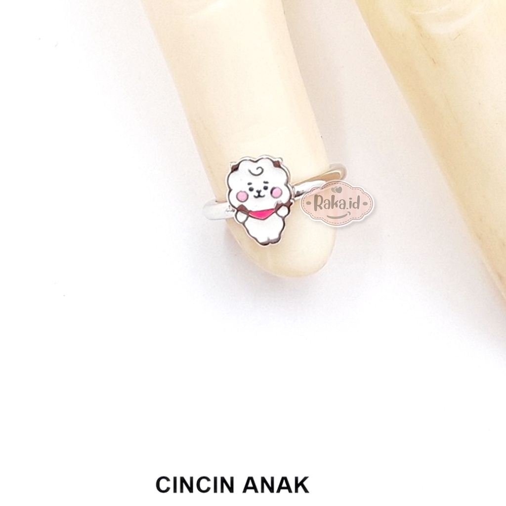 Cincin Anak Motif RJ BT21 BTS Perhiasan Cantik Anak 1125