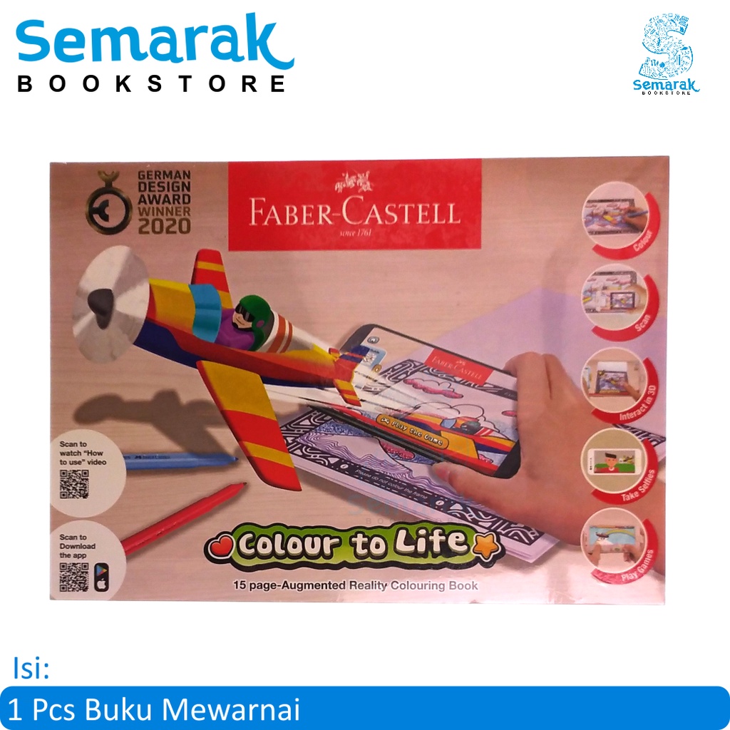 

Faber Castell Colour To Life Augmented Reality AR Colouring Book Buku Mewarnai Anak