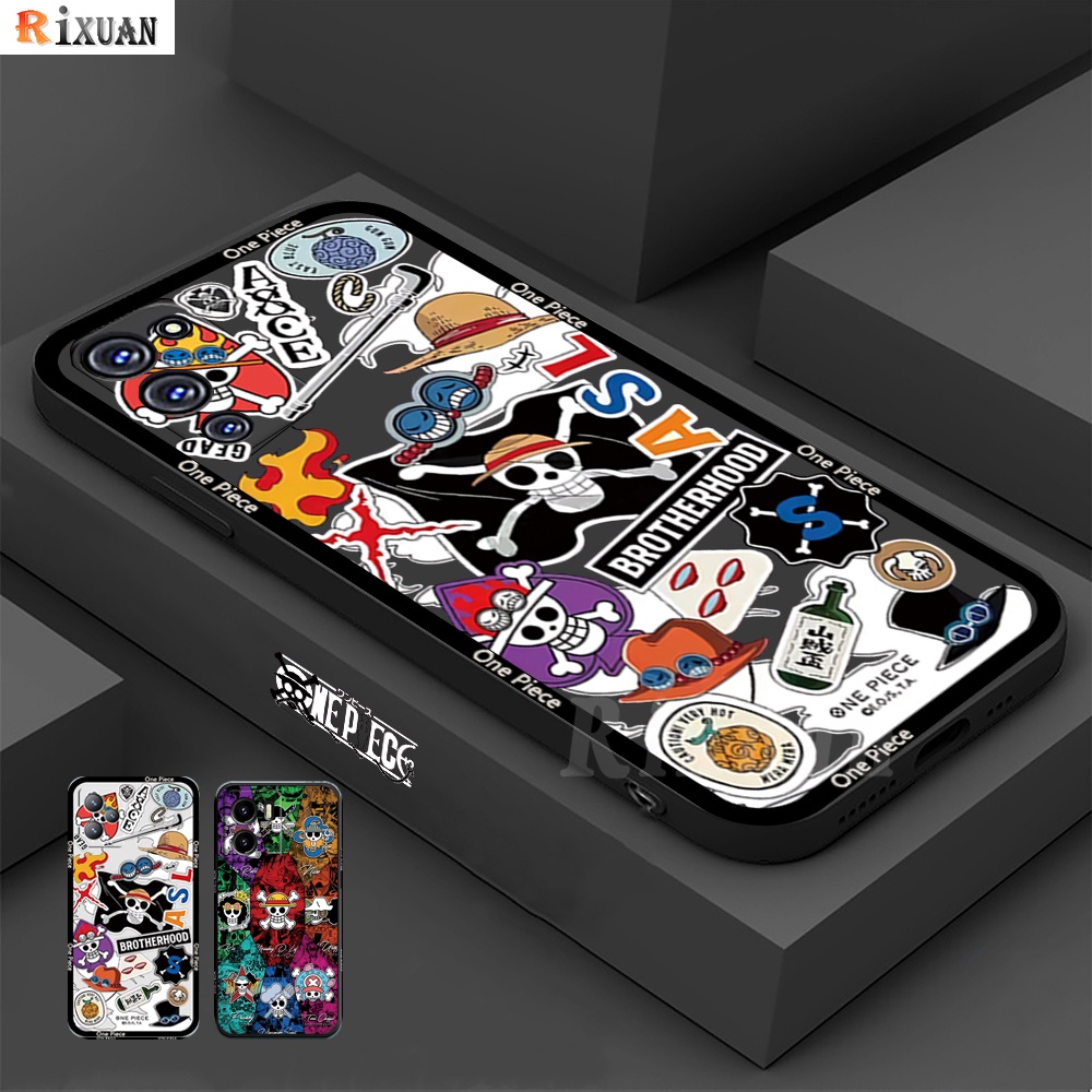 Infinix Note12 G96 Hot 20S Note 11smart 6smart 5panas 11S NFC Hot 12play12 Pro 10Play 9Play Panas 10T 10S Fashion Anime Sea Pirate Kings Square Edge Soft Silicone Phone Case RIXU