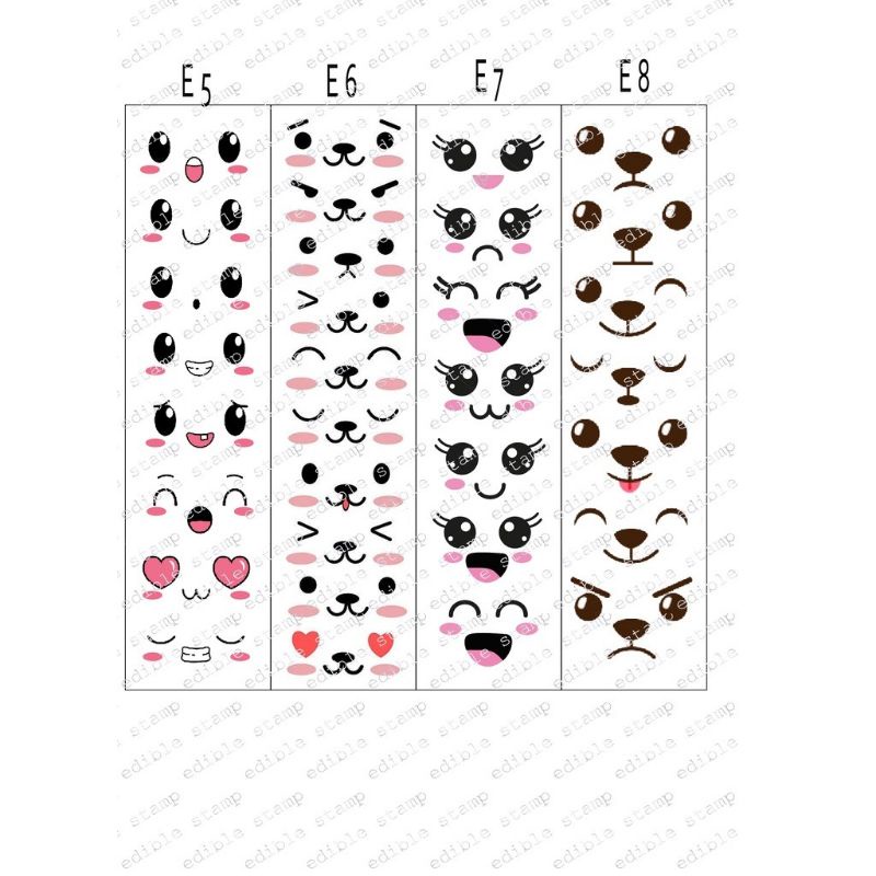 Edible Sticker Mata - Stiker Anak Murah - stiker mata bento - edible stamp - edible picture - stiker makanan mata emoji