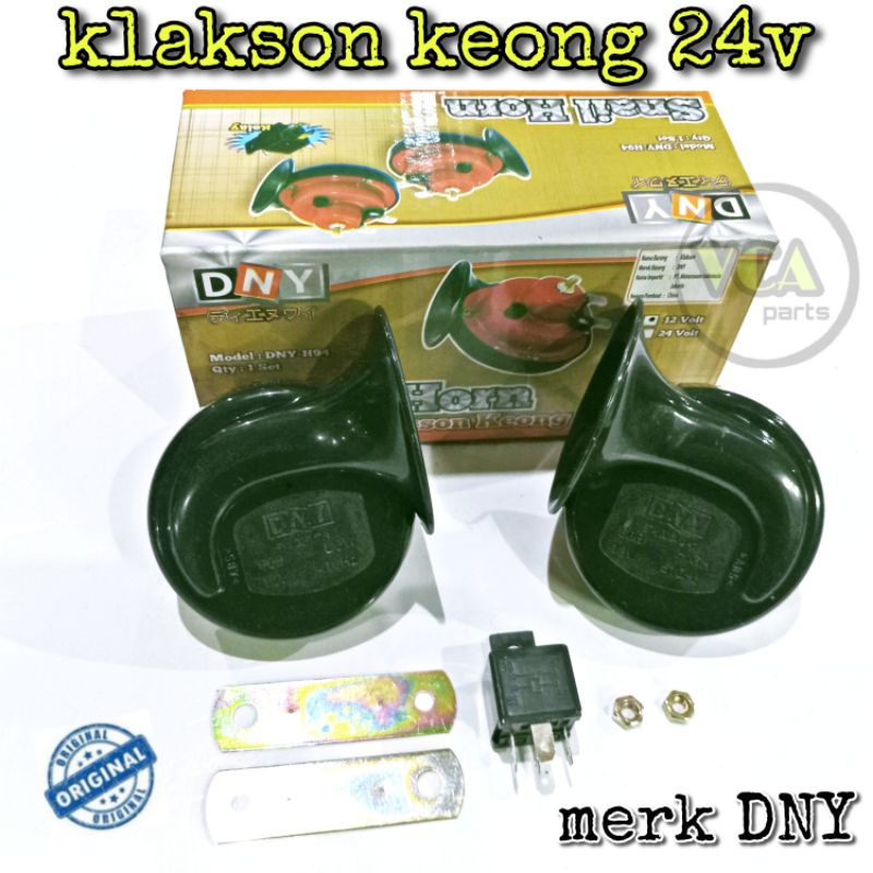 KLAKSON KEONG 24V UNTUK MOBIL &amp; MOTOR UNIVERSAL MERK DNY