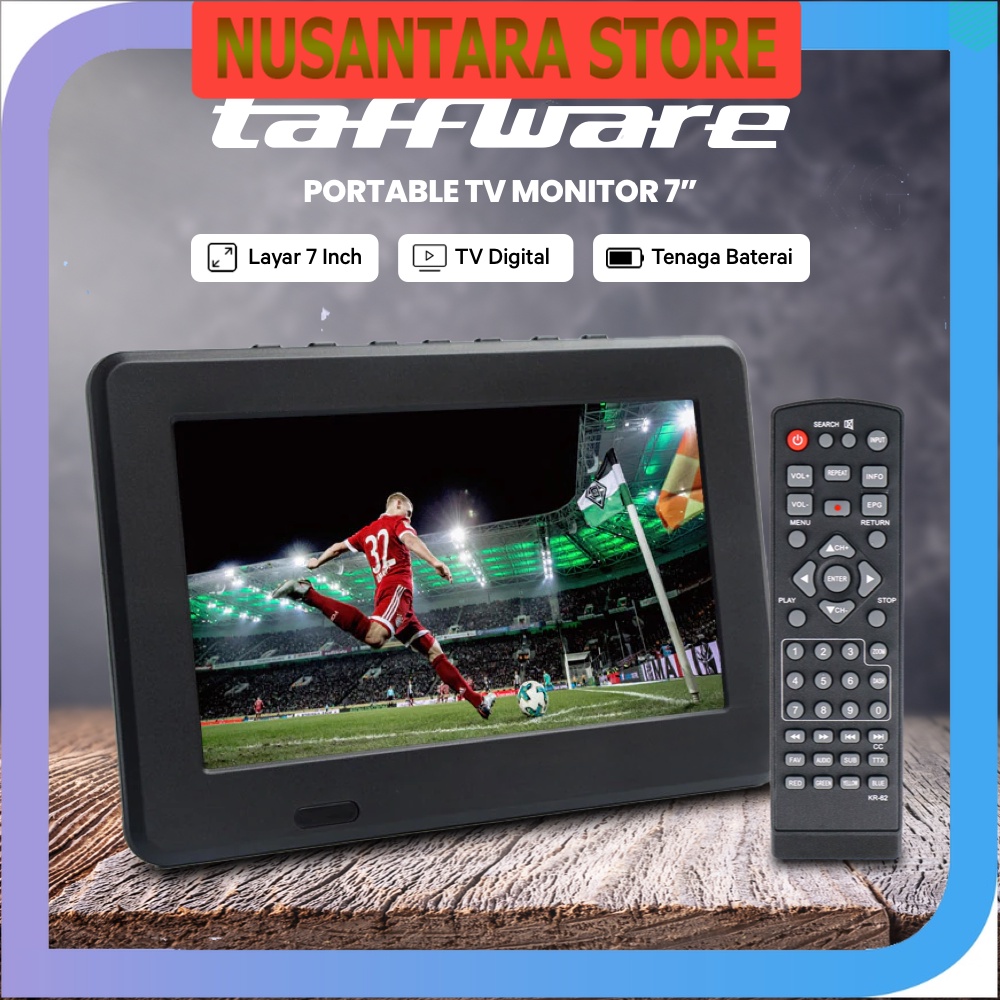 NUSANTARA - Taffware Portable TV Monitor 7 Inch DVB-T2 - D7