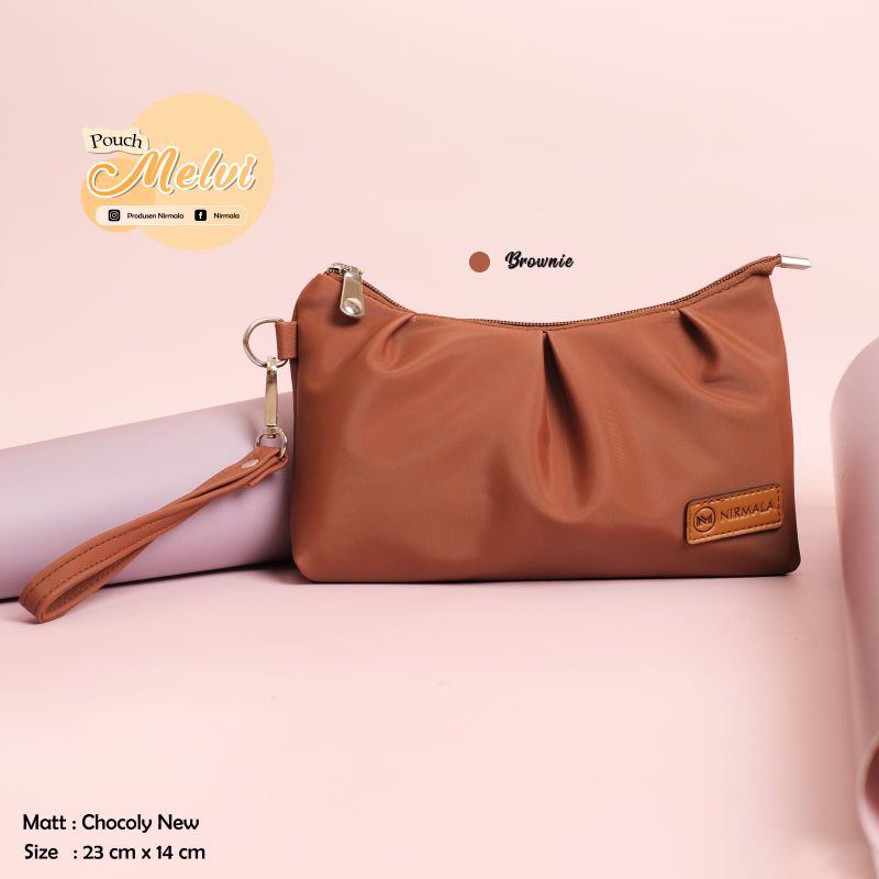 POUCH MELVI BY NIRMALA BAHAN CHOCOLY ANTI AIR PREMIUM WATERPROOF