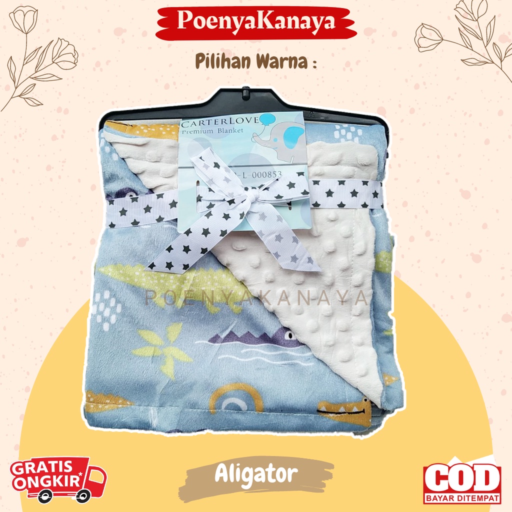 Selimut Bayi JUMBO CARTER'S Fleece Minky Dot Bubble KARAKTER AK33