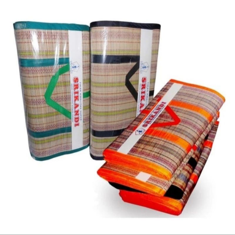 Tikar Lipat / Tikar Santai / Tikar Lesehan / Tikar Piknik Songket Mendong Ukuran 2m x 3m
