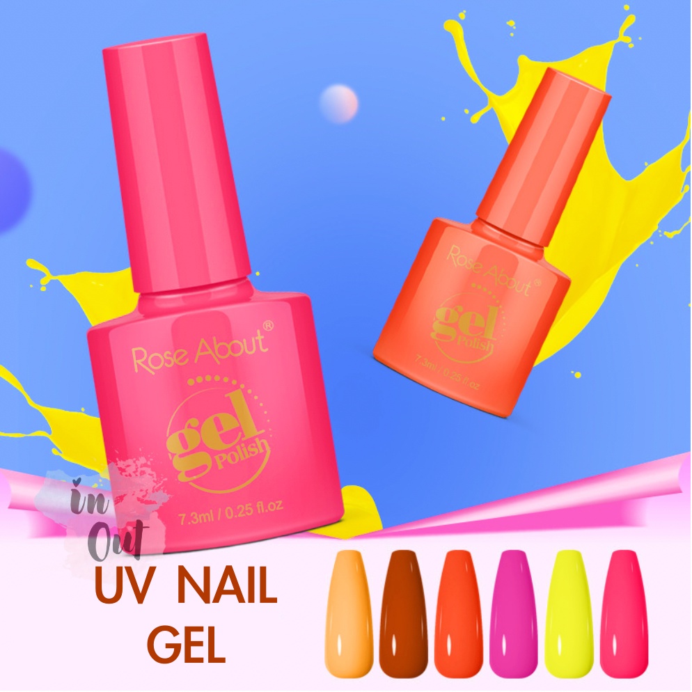 (101-127) ROSE ABOUT Kutek Halal Soak Off Gel Nail polish UV LED / Kutek Glitter Nail Art Gel Halal / cat kuku KU045