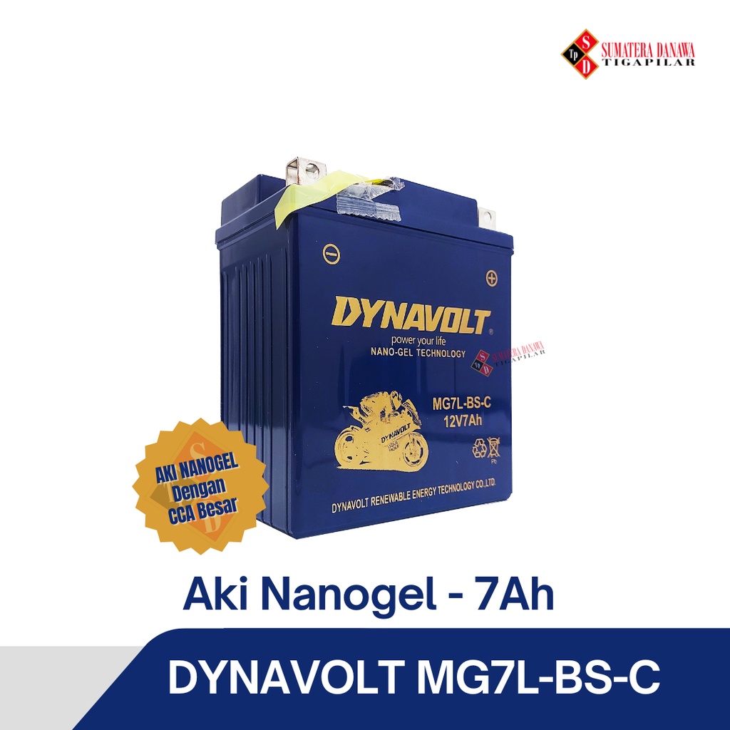 Jual Aki Motor Dynavolt Nano-Gel Mg7L-Bs-C 7Ah (Cbr 250,Vespa Modern