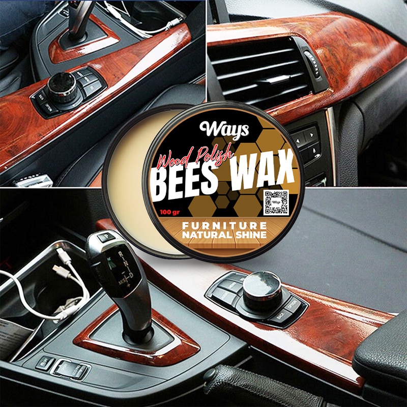 WAYS Bees Wax Wood Poles Pengkilap Furniture Kayu Meja Kursi Lemari / Beeswax - FREE Applicator