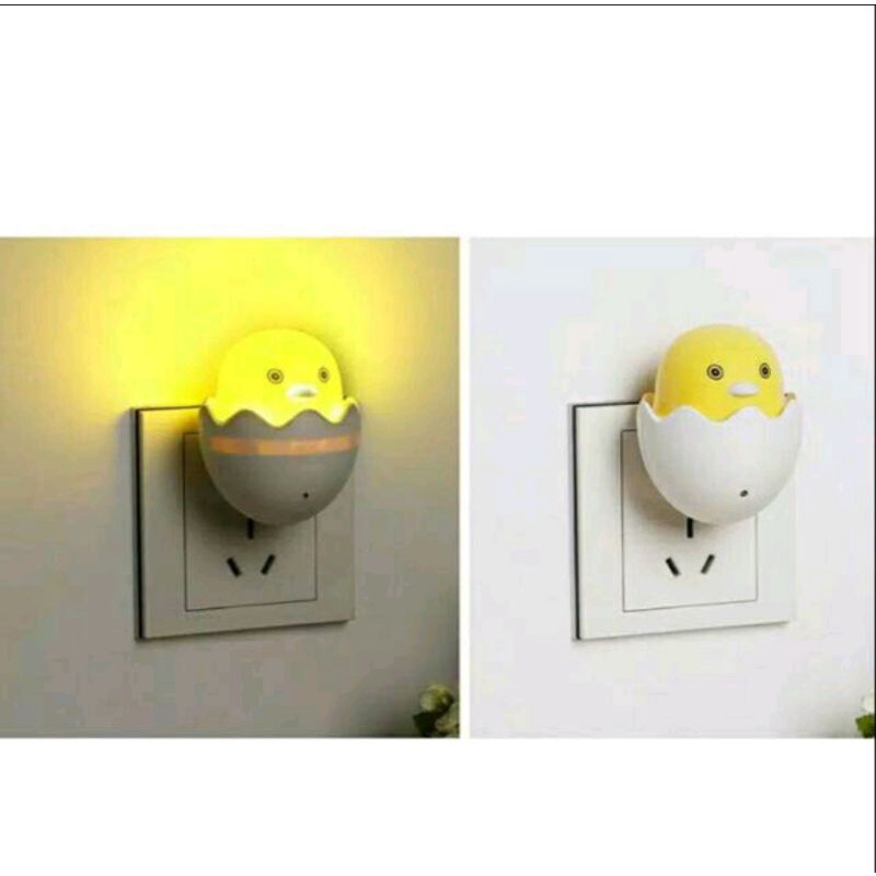 LAMPU TIDUR LED TELUR AYAM SENSOR CAHAYA DEKORASI KAMAR NiGHT LAMPU