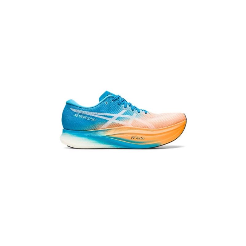 SEPATU LARI PRIA ASICS METASPEED SKY+ ORANGEPOP/ISLAND BLUE ORIGINAL