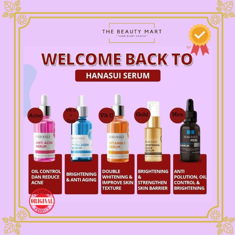 HANASUI Treatment Serum |Vitamin C | Collagen Serum | Anti Acne Serum | Propolis Serum |Bright Serum