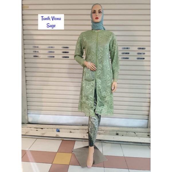 Kebaya Brokat Tunik Busui Payet Modern / Kebaya Wisuda / Kebaya Kurung / Kebaya Modern / Kebaya Busui