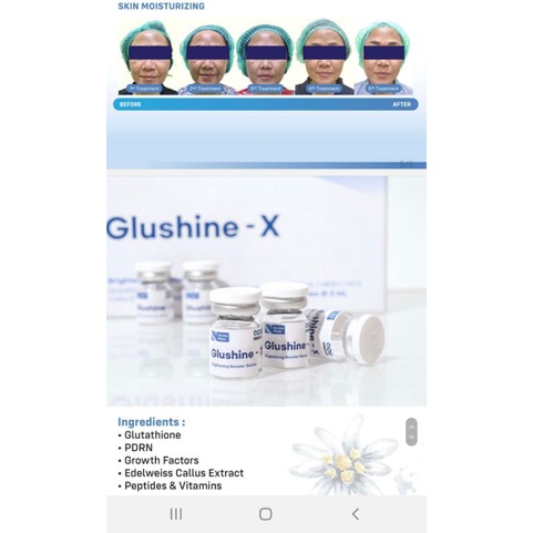 New Glushine - X Glushine-X PDRN DNA Salmon + white BPOM 1 box